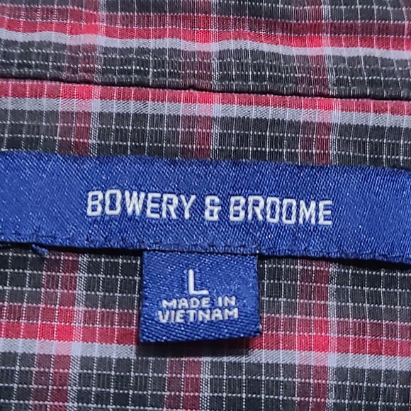 Bowery & Broome Men's Plaid Button Down Shirt Size L - Picture 3 of 4